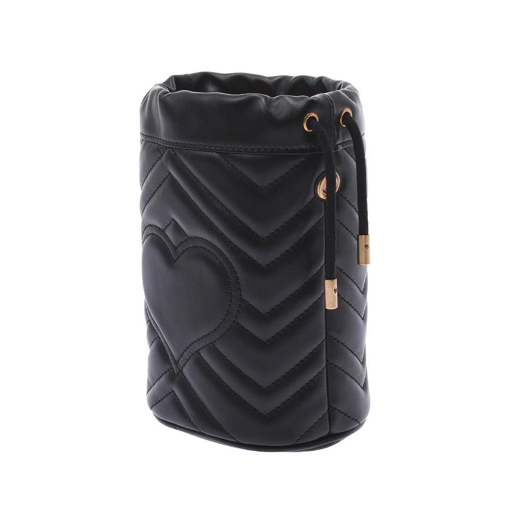 Gucci Baguette Bag Shoulder Marmont Black Leather GG